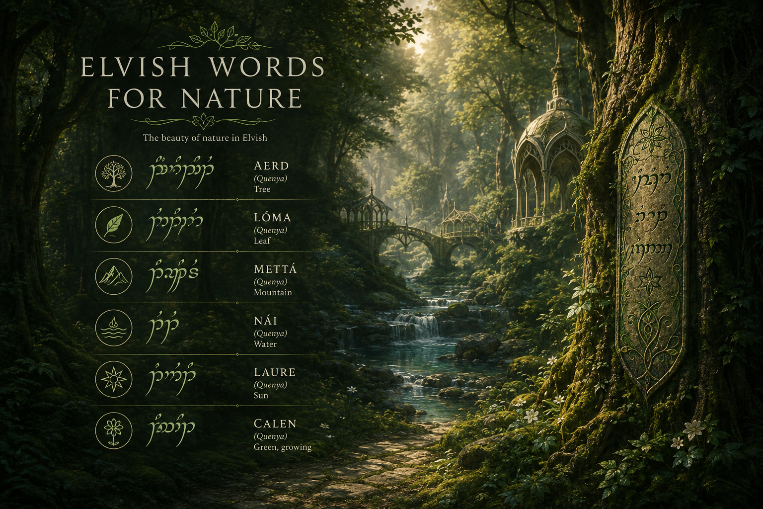 Elvish Words fr Nature