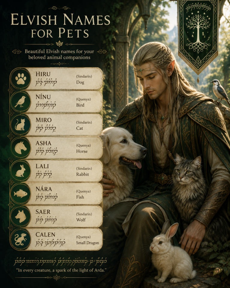 Elvish Name For Pets