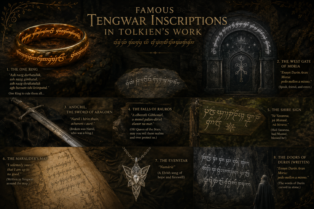 Tengwar Translator Famous Tengwar Inscriptions
