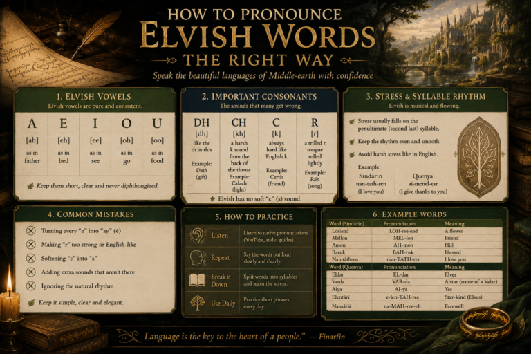 How to Pronounce Elvish Words the Right Way