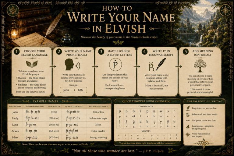 Write your name Elvish Guide